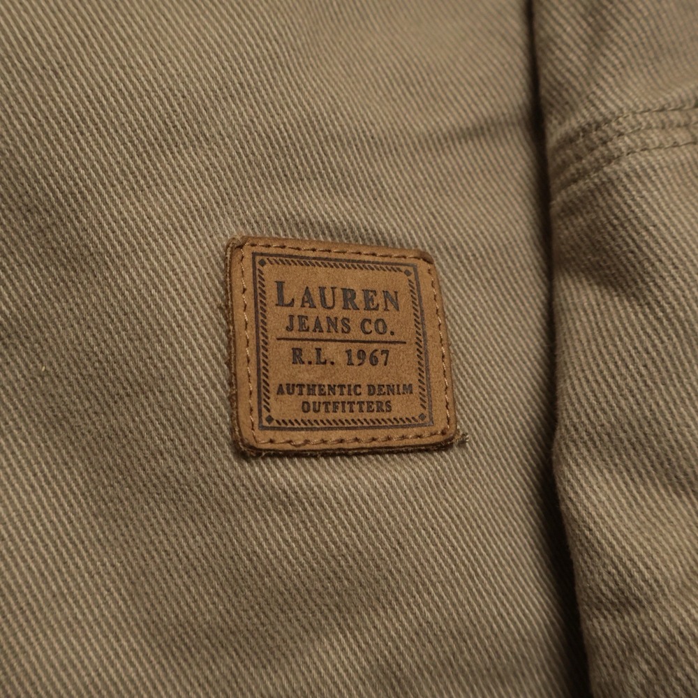 Ralph Lauren Jeans Canvas Chore Coat Barn Jacket Womens Sm Tan Corduroy Collar - Picture 6 of 10